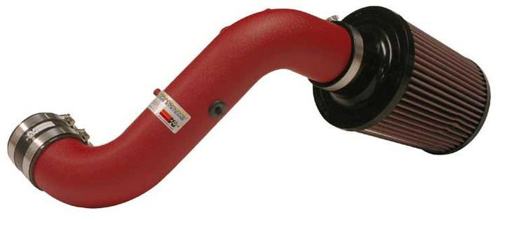 K&N 00-04 Honda Civic Si/Type R Wrinkle Red Typhoon Short Ram Intake - Bull Strap