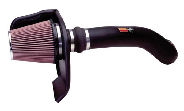 K&N 01-04 Chevy Silverado HD V8-6.0L Performance Intake Kit - Bull Strap