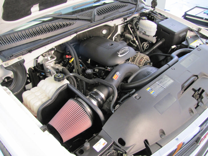 K&N 01-04 Chevy Silverado HD V8-6.0L Performance Intake Kit - Bull Strap
