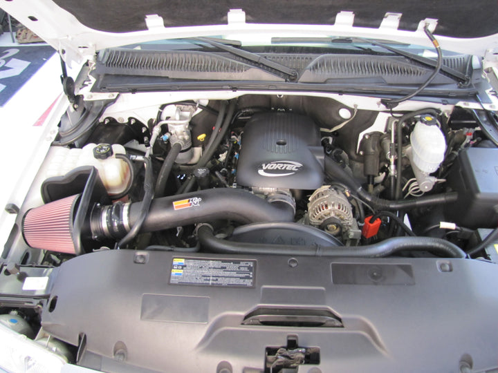 K&N 01-04 Chevy Silverado HD V8-6.0L Performance Intake Kit - Bull Strap
