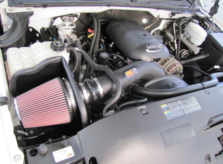 K&N 01-04 Chevy Silverado HD V8-6.0L Performance Intake Kit - Bull Strap