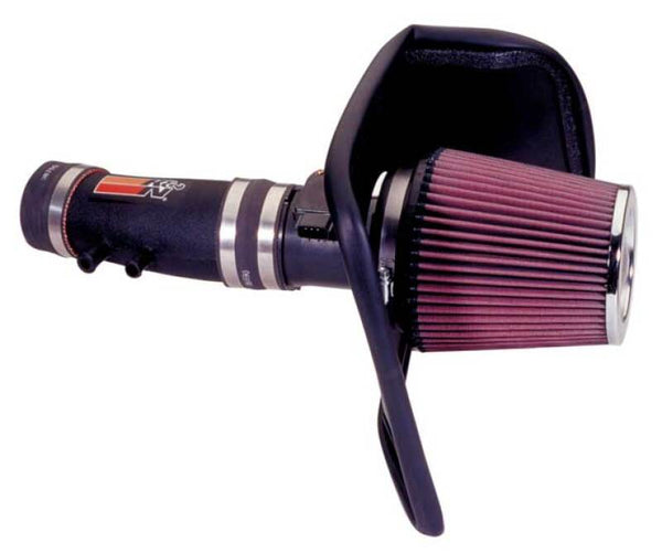 K&N 01-04 Nissan Frontier V6-3.3L S/C Performance Intake Kit - Bull Strap