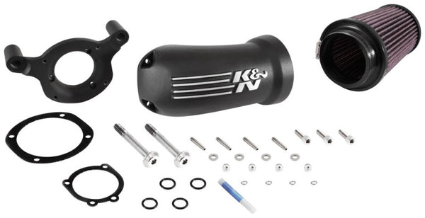 K&N 01-17 Harley-Davidson Softail / Dyna FI Performance Air Intake System - Bull Strap