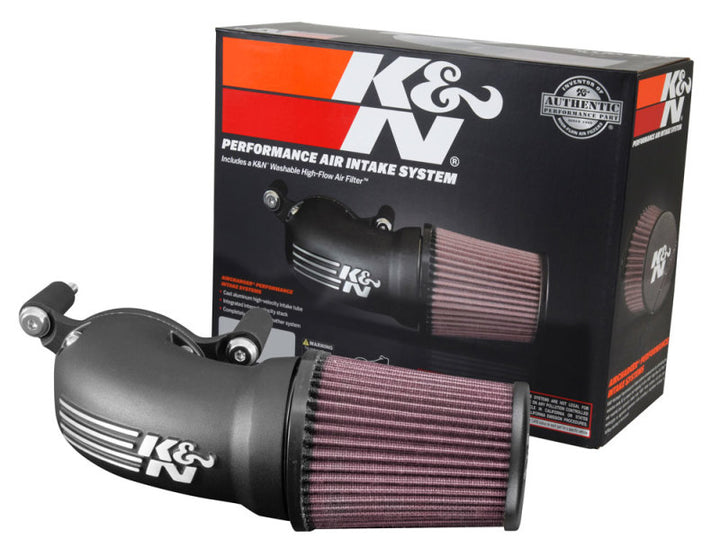 K&N 01-17 Harley-Davidson Softail / Dyna FI Performance Air Intake System - Bull Strap