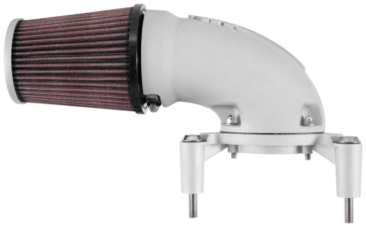 K&N 01-17 Harley-Davidson Softail / Dyna FI Performance Air Intake System Silver - Bull Strap