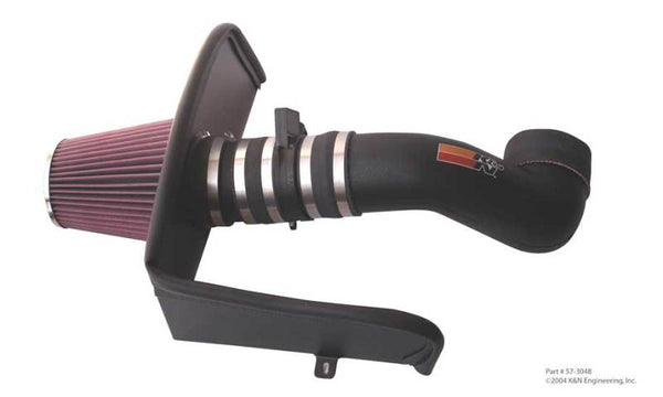 K&N 03-04 Chevrolet Trailblazer V8-5.3L / 03-04 GMC Envoy V8-5.3L Performance Intake Kit - Bull Strap