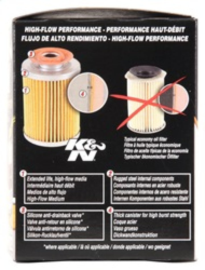 K&N 03-09 Scion tC / 00-05 Celica GT/GT-S Performance Gold Oil Filter - Bull Strap