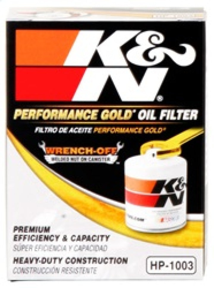 K&N 03-09 Scion tC / 00-05 Celica GT/GT-S Performance Gold Oil Filter - Bull Strap