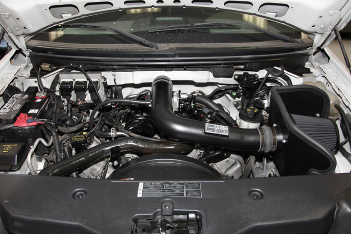 K&N 04-08 Ford F150 V8-5.4L/04-07 Ford Lobo 5.4L V8 Blackhawk Perf Intake Kit - Bull Strap