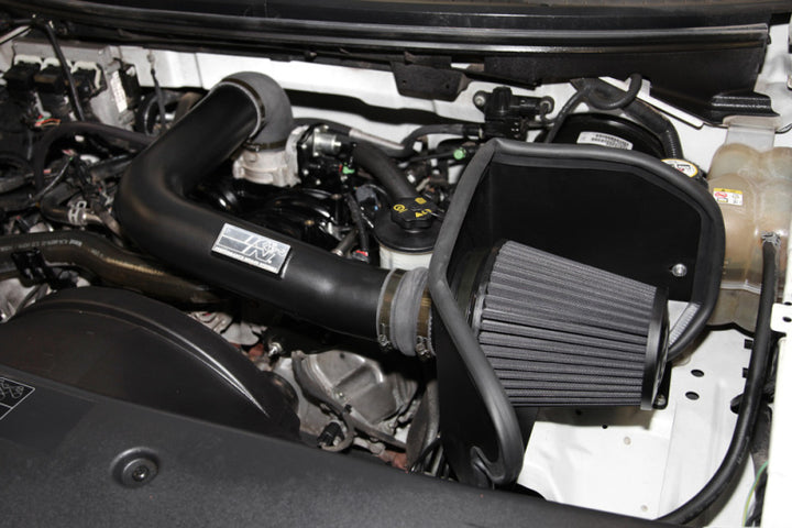 K&N 04-08 Ford F150 V8-5.4L/04-07 Ford Lobo 5.4L V8 Blackhawk Perf Intake Kit - Bull Strap