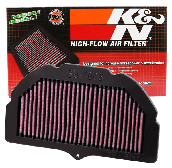K&N 05-08 Suzuki GSXR 1000 Replacement Air Filter - Bull Strap