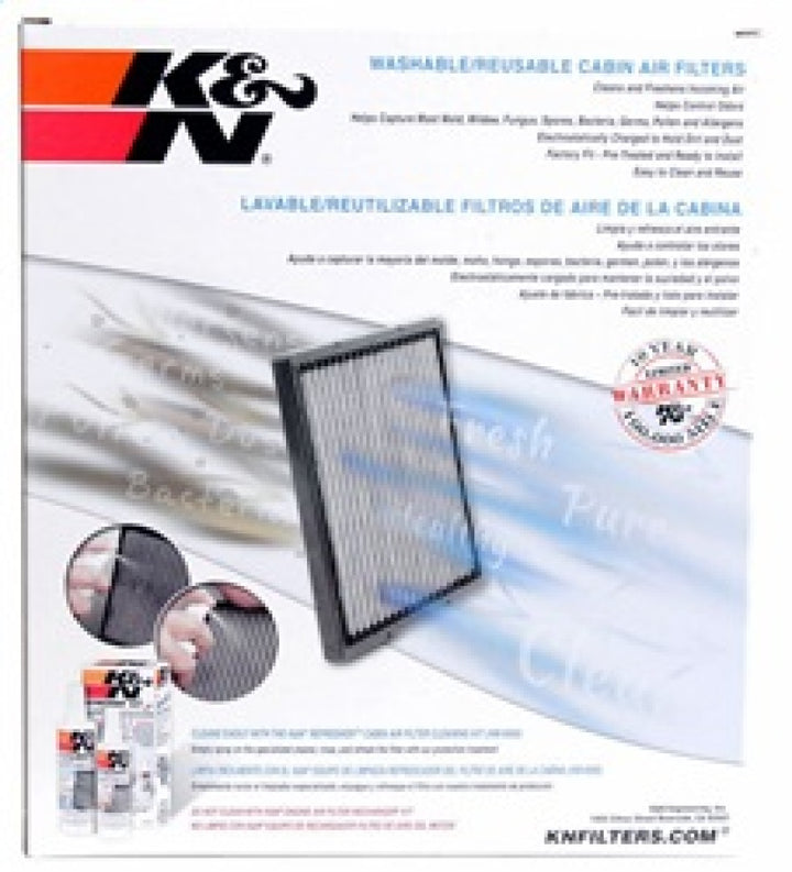 K&N 05-14 VW Jetta 2.5L 2.0L / EOS Cabin Air Filter - Bull Strap