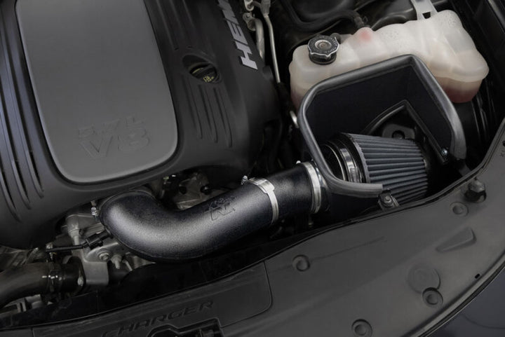 K&N 05-19 Dodge Magnum V8 5.7L/6.1L DRYFLOW Performance Air Intake System - Bull Strap