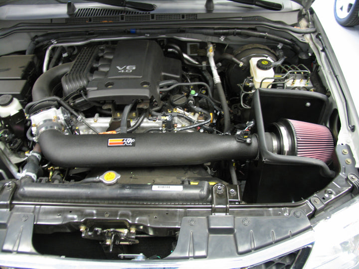 K&N 05 Nissan Pathfinder V6-4.0L Performance Intake Kit - Bull Strap
