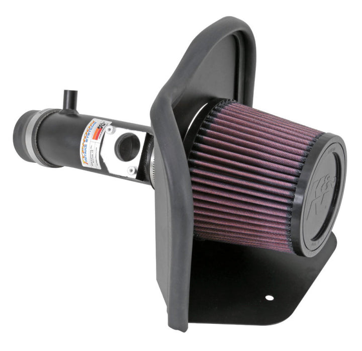K&N 06-10 Toyota Yaris L4-1.5L Flat Black Typhoon Short Ram Intake - Bull Strap