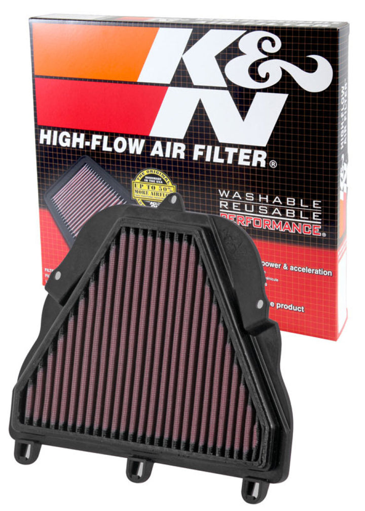 K&N 06-12 Triumph Daytona 675/675 SE/675R/Street Triple/Street Triple R Replacement Air Filter - Bull Strap