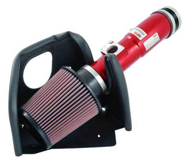K&N 06 Eclipse GT 3.8L V6 Red Typhoon Short Ram Intake - Bull Strap