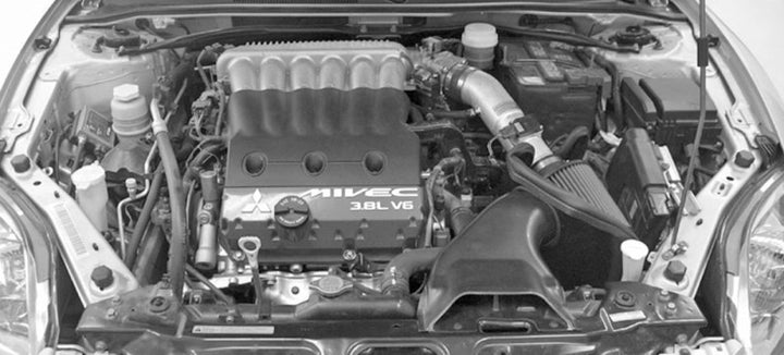 K&N 06 Eclipse GT 3.8L V6 Red Typhoon Short Ram Intake - Bull Strap