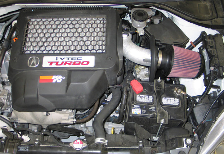 K&N 07-08 Acura RDX L4-2.3L Silver Typhoon Short Ram Intake - Bull Strap