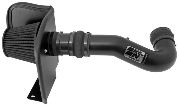 K&N 07-08 Chevy Silverado 1500 4.8L/5.3L V8 / 07-08 GMC Yukon 4.8L/5.3L V8 Black Perf Intake Kit - Bull Strap