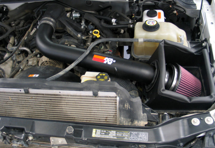 K&N 07-08 Ford F250 SD V8-5.4L Black High Flow Performance Kit - Bull Strap