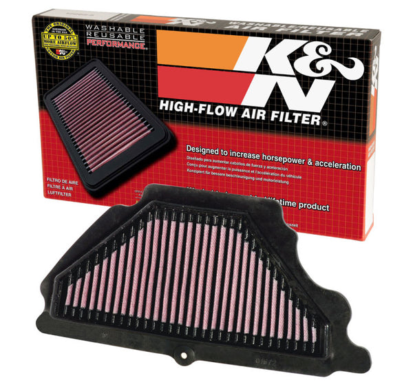 K&N 07-08 Kawasaki ZX6R Ninja Air Filter - Bull Strap