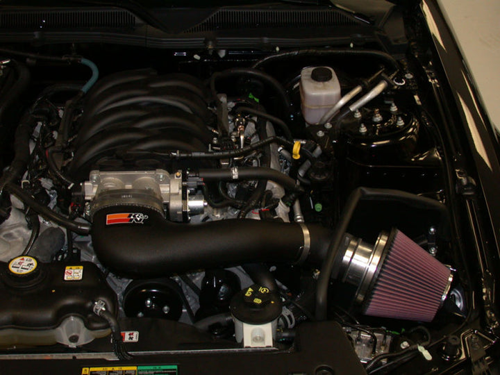 K&N 07-09 Ford Mustang GT V8-4.6L AirCharger Performance Intake - Bull Strap