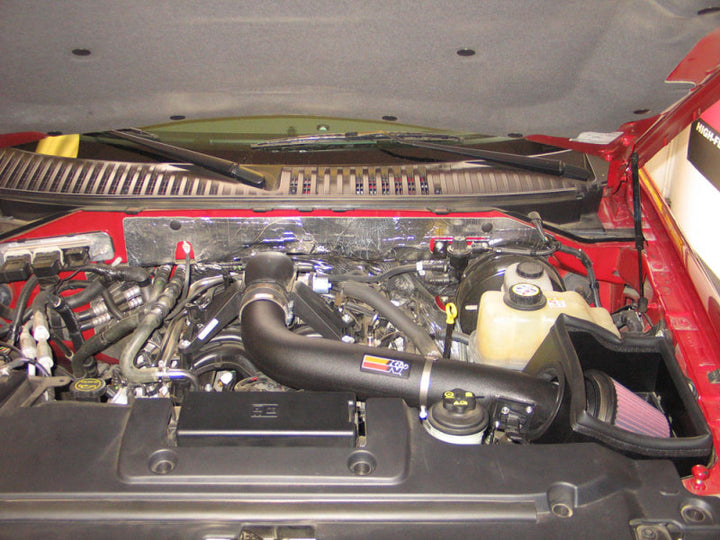 K&N 07-10 Ford Expedition / 09-10 F150 / 07-10 Lincoln Navigator 5.4L V8 Performance Intake Kit - Bull Strap