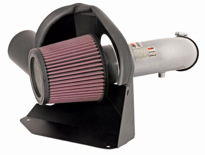 K&N 07-10 Nissan Altima 2.5L Silver Typhoon Short Ram Intake - Bull Strap