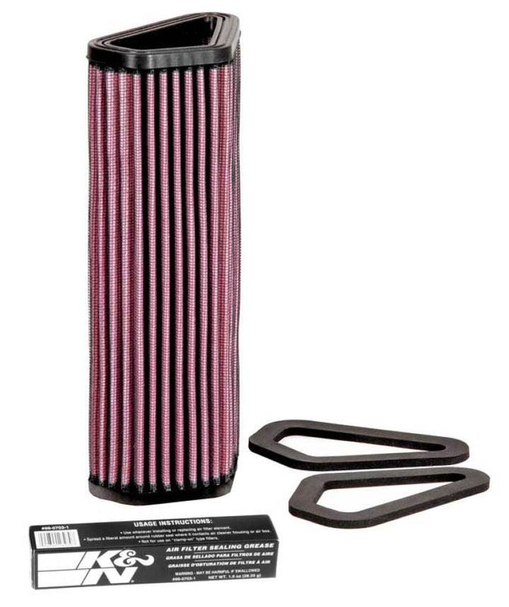 K&N 07-12 Ducati 1098/1098S/1098R/848 848/1198S/Streetfighter/848 Evo/Diavel Replacement Air Filter - Bull Strap