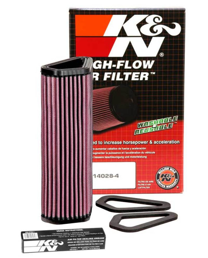K&N 07-12 Ducati 1098/1098S/1098R/848 848/1198S/Streetfighter/848 Evo/Diavel Replacement Air Filter - Bull Strap