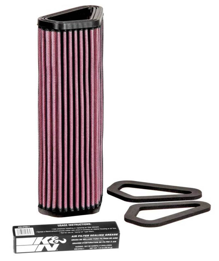 K&N 07-12 Ducati 1098/1098S/1098R/848 848/1198S/Streetfighter/848 Evo/Diavel Replacement Air Filter - Bull Strap
