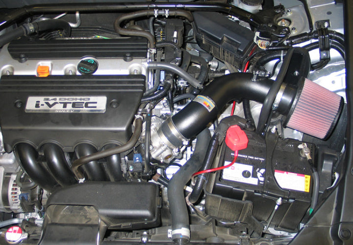 K&N 08-09 Honda Accord L4-2.4L Typhoon Short Ram Intake - Bull Strap