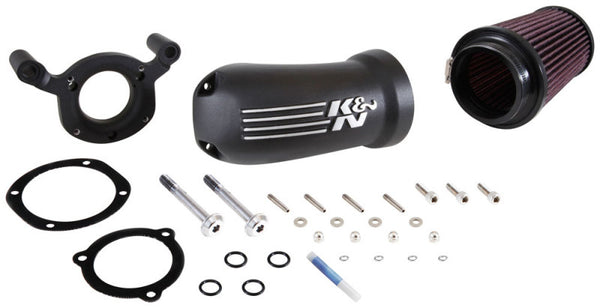 K&N 08-17 Harley-Davidson Touring Models Performance Air Intake System - Bull Strap