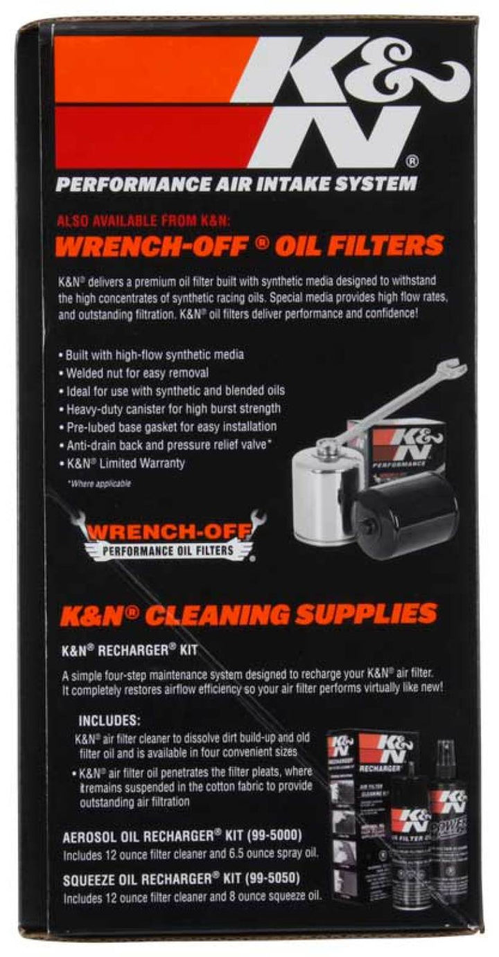 K&N 08-17 Harley-Davidson Touring Models Performance Air Intake System - Bull Strap