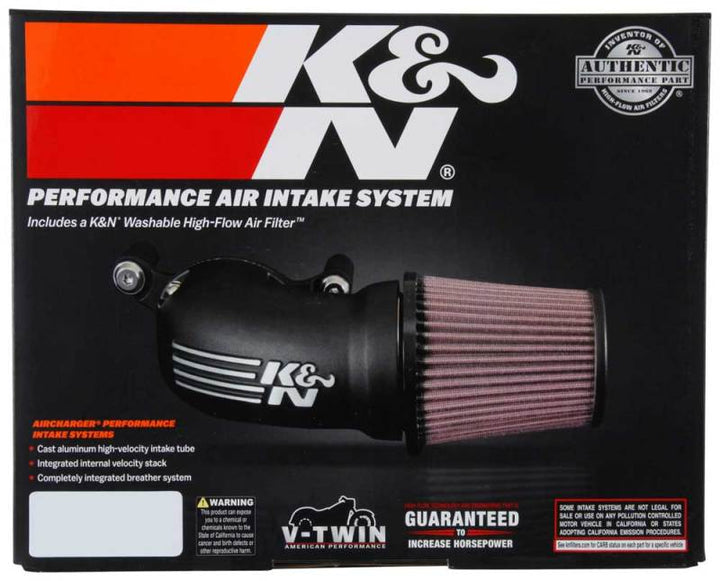 K&N 08-17 Harley-Davidson Touring Models Performance Air Intake System - Bull Strap