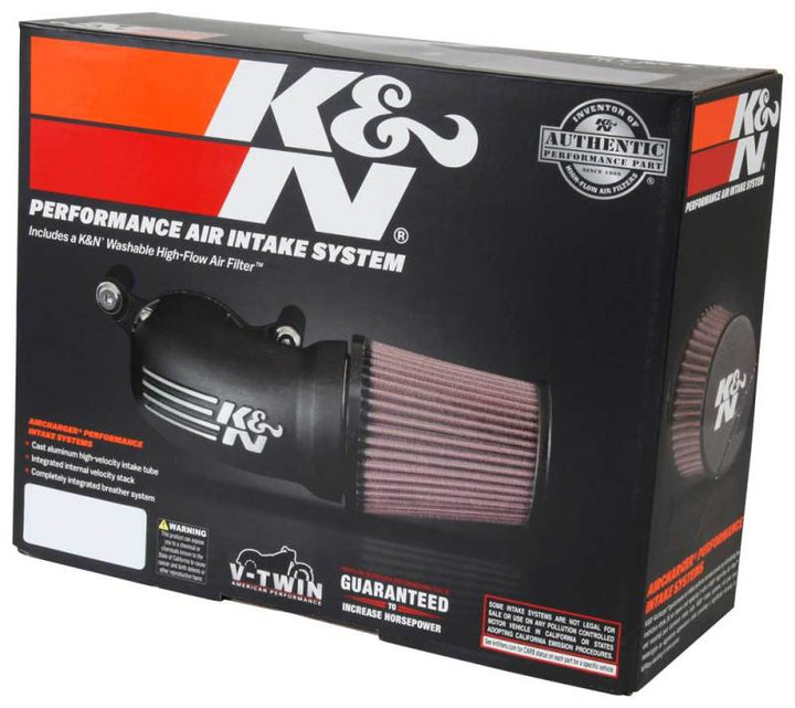 K&N 08-17 Harley-Davidson Touring Models Performance Air Intake System - Bull Strap