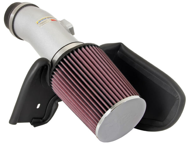 K&N 08 Honda Accord 3.5L-V6 Silver Typhoon Short Ram Intake - Bull Strap