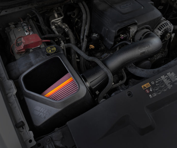 K&N 09-12 V8 GM 1500 Performance Air Intake System - Bull Strap