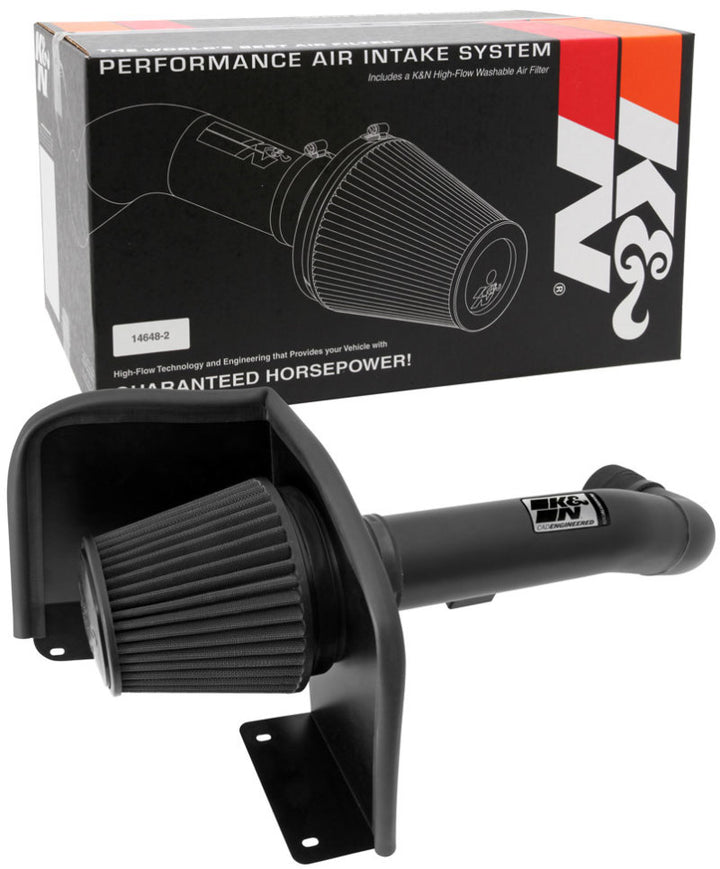 K&N 09-13 Chevy Silverado 1500/Avalanche/Suburban / 09-13 GMC Yukon Black Perf Intake Kit - Bull Strap