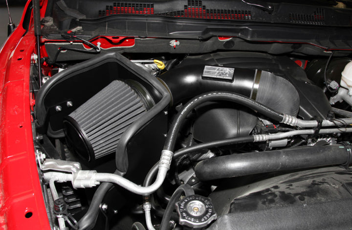 K&N 09-13 Dodge Ram 1500 Pickup 5.7L V8 / 11-13 Ram 1500 5.7L V8 Black Performance Intake Kit - Bull Strap