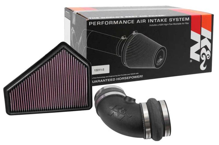 K&N 09-15 Cadillac CTS-V V8 6.2L F/I 57 Series FIPK Performance Intake Kit - Bull Strap