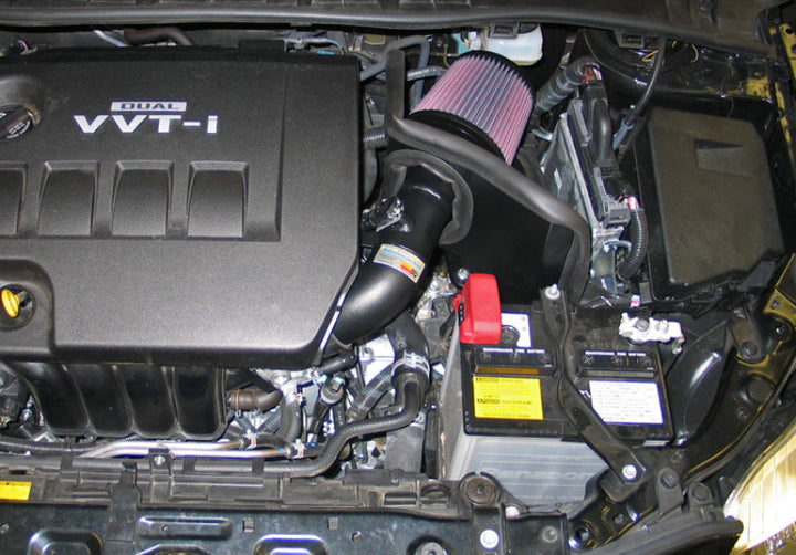 K&N 09 Toyota Corolla L4-1.8L Typhoon Short Ram Intake - Bull Strap