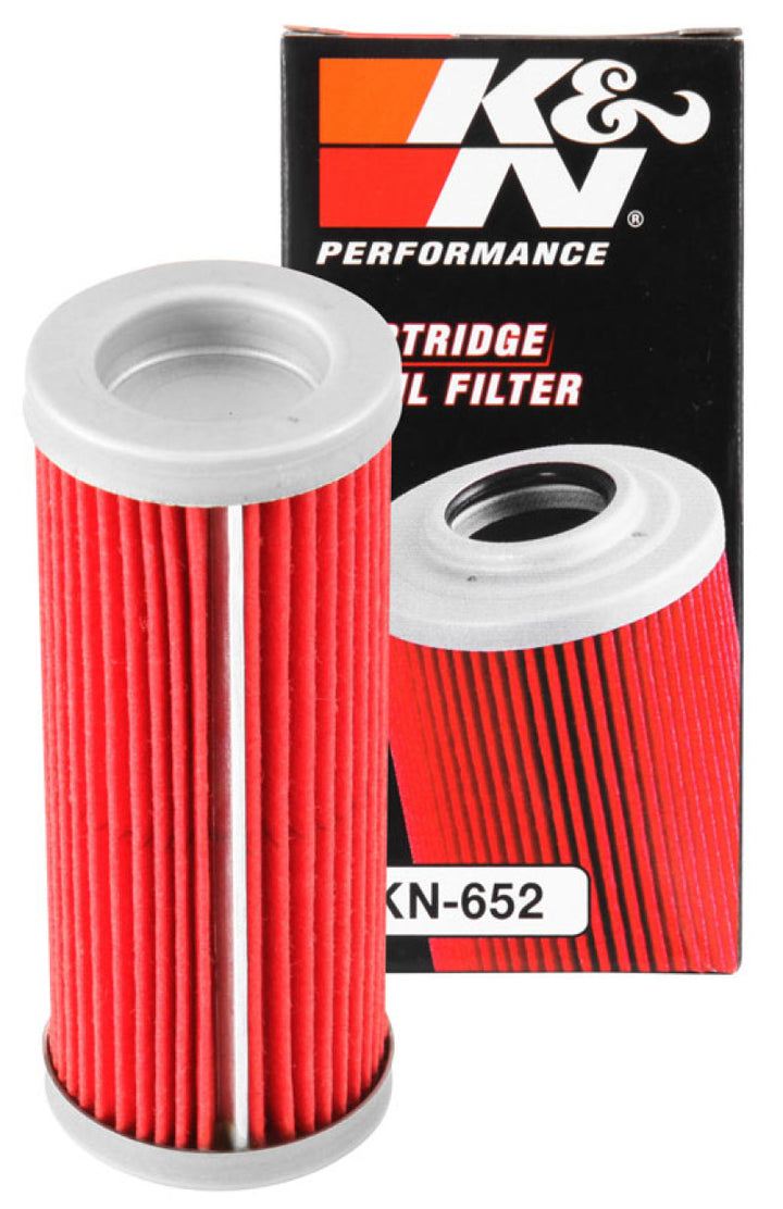 K&N 1.313in OD x 3.438in H Oil Filter - Bull Strap