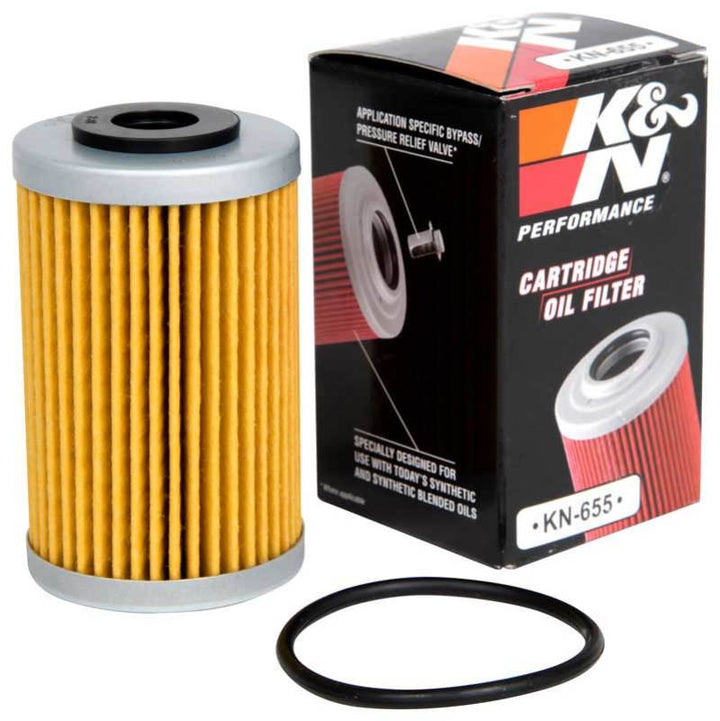 K&N 1.625in OD x 2.719in H Oil Filter - Bull Strap