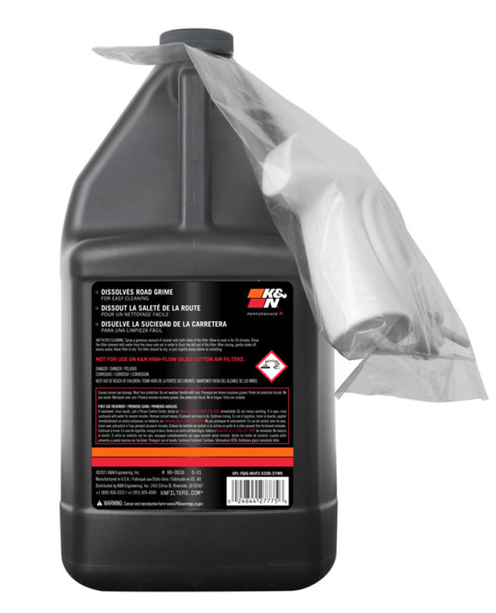 K&N 1 Gallon Heavy Duty DRYFLOW Cleaner - Bull Strap
