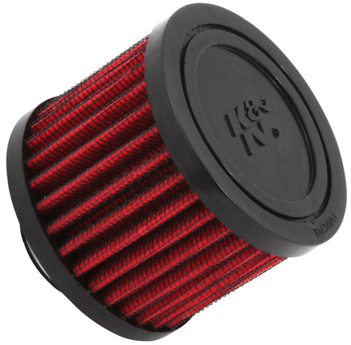 K&N 1 inch ID 3 inch OD 2.375 inch H Rubber Base Crankcase Vent Filter - Bull Strap