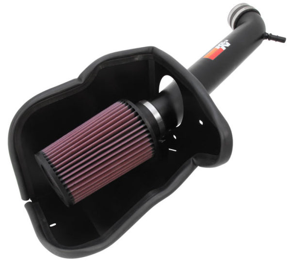 K&N 10-11 Ford Crown Victoria 4.6L V8 / Mercury Grand Marquis 4.6L V8 Black Typhoon Cold Air Intake - Bull Strap