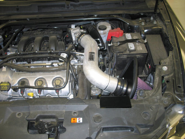 K&N 10-11 Ford Taurus 3.5L V6 Silver Typhoon Cold Air Intake - Bull Strap