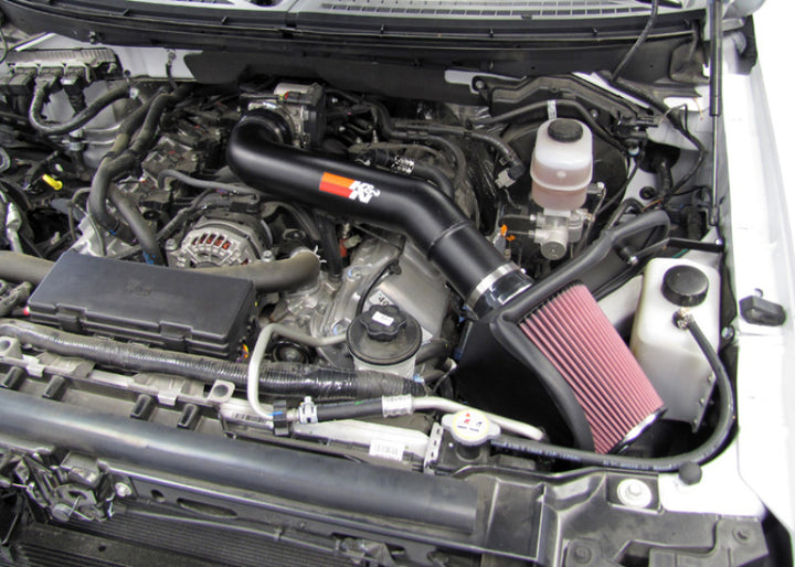 K&N 10-12 Ford F150 SVT Raptor 6.2L V8 High Flow Performance Intake Kit - Bull Strap